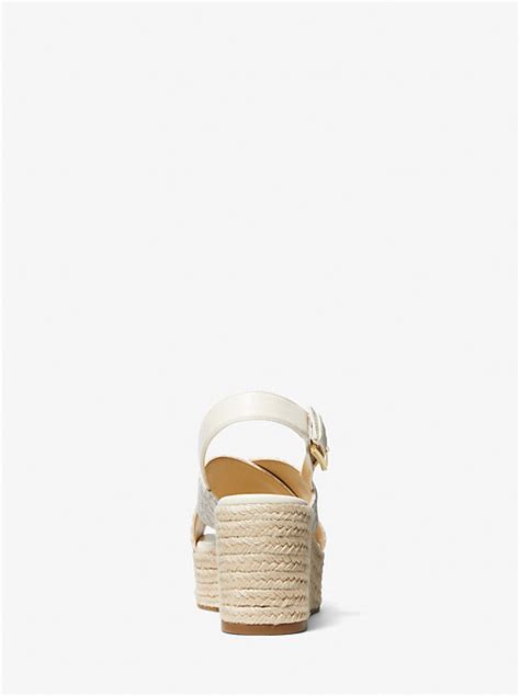 Morgana Logo Espadrille Wedge Sandal 